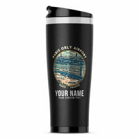 Thumbnail for Paris-Orly Airport (ORY) Travel Mugs - Badge + Name - Stainless Steel (No Holder) - Black