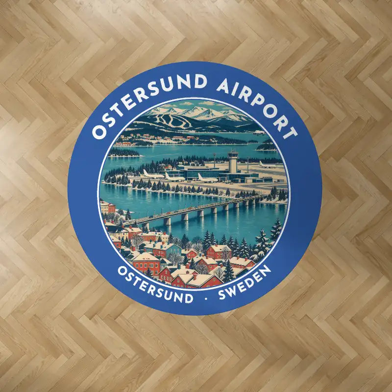 Are Ostersund Airport (OSD) Carpets - Carpet Round - Badge - Blue