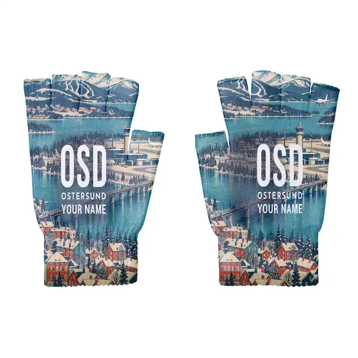 Are Ostersund Airport (OSD) Gloves - Gloves - Cut - 3D + Name