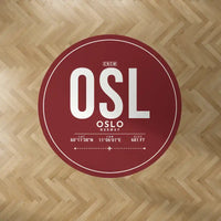 Thumbnail for Oslo Airport Gardermoen (OSL) Carpets - Carpet Round - ID Tag - Dark Red