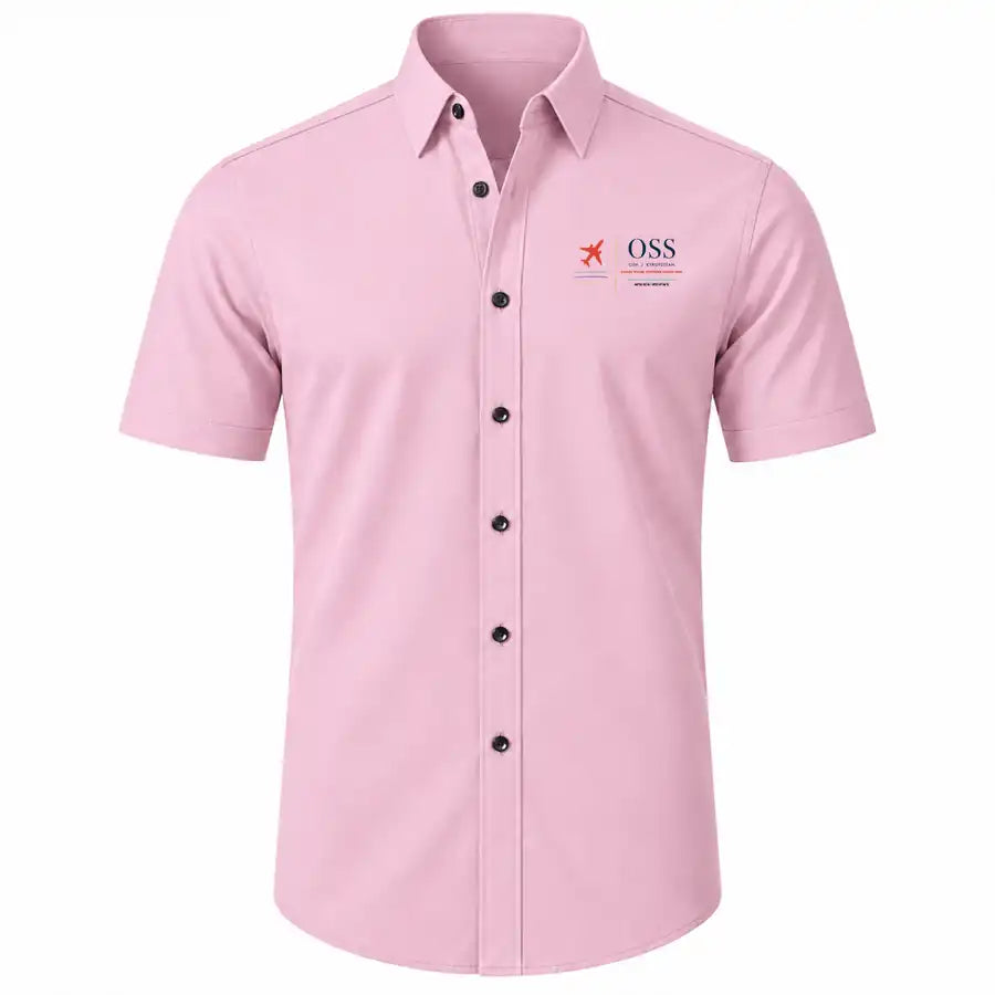 Osh International Airport (OSS) Shirts - Short Sleeve Shirt - Front - Pink