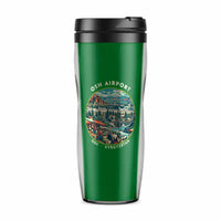 Thumbnail for Osh International Airport (OSS) Travel Mugs - Badge - Plastic (No Holder) - Green