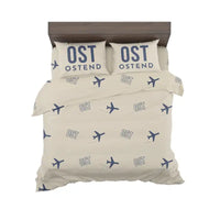 Thumbnail for Ostend-Bruges International Airport (OST) Bedding Sets & Blankets - Bedding Set - Pattern - Beige