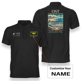 Ostend-Bruges International Airport (OST) Premium Polo T-Shirts