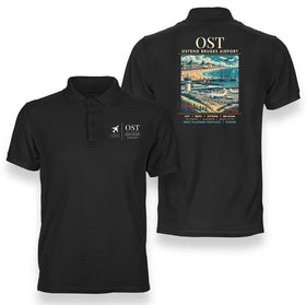 Ostend-Bruges International Airport (OST) Premium Polo T-Shirts
