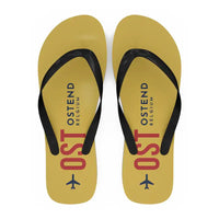 Thumbnail for Ostend-Bruges International Airport (OST) Slippers & Flip Flops - Slippers - Flip Flops - Code - Yellow