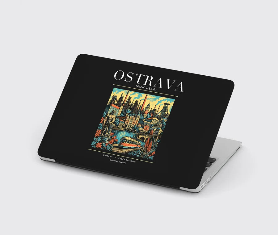 OSTRAVA - Poster - MacBook Case - Black