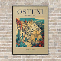 Thumbnail for OSTUNI - Poster - Canvas Framed - Beige