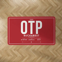 Thumbnail for Bucharest Henri Coandă International Airport (OTP) Carpets - Carpet Rectangle - ID Tag - Red