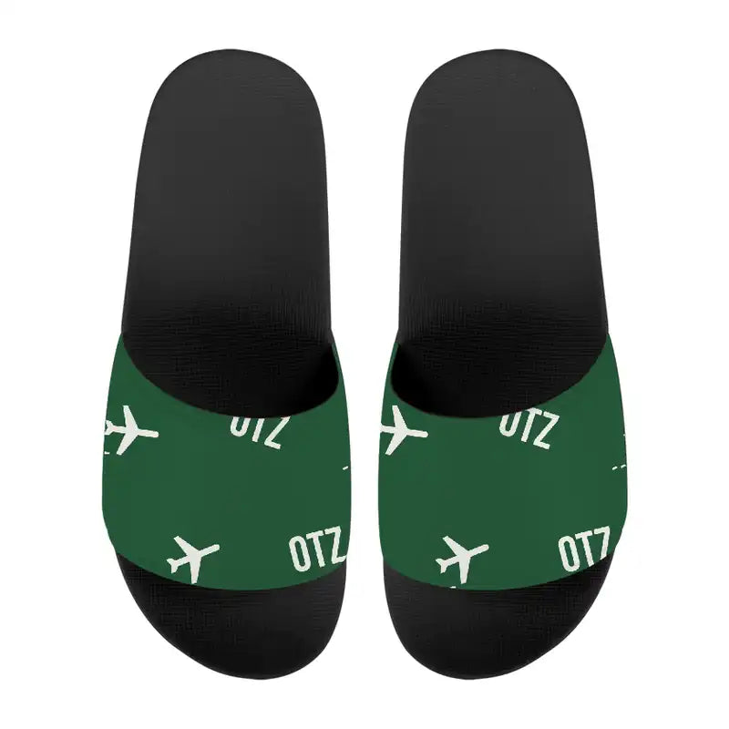 Ralph Wien Memorial Airport (OTZ) Slippers & Flip Flops - Slippers - Sport - Pattern - Green