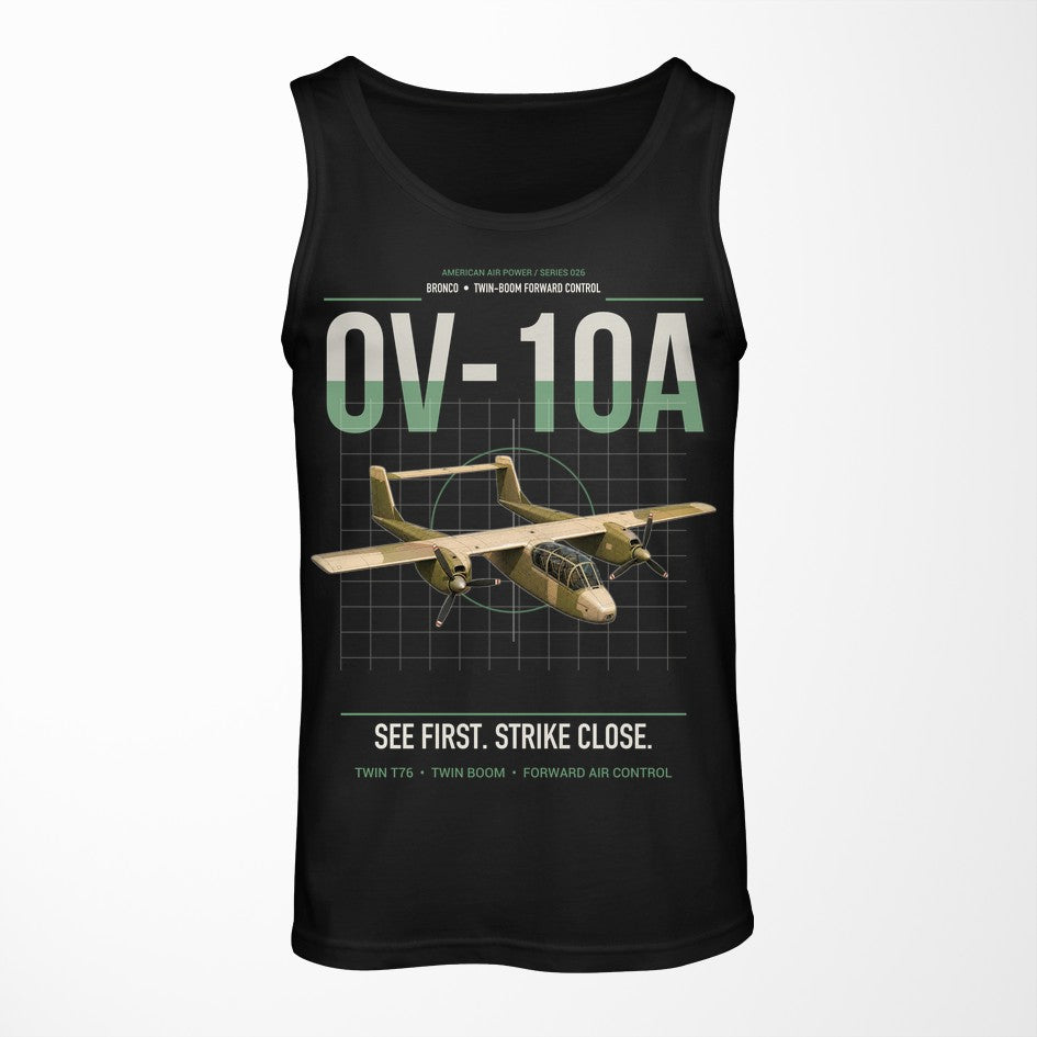 OV-10A Bronco design on black tank top