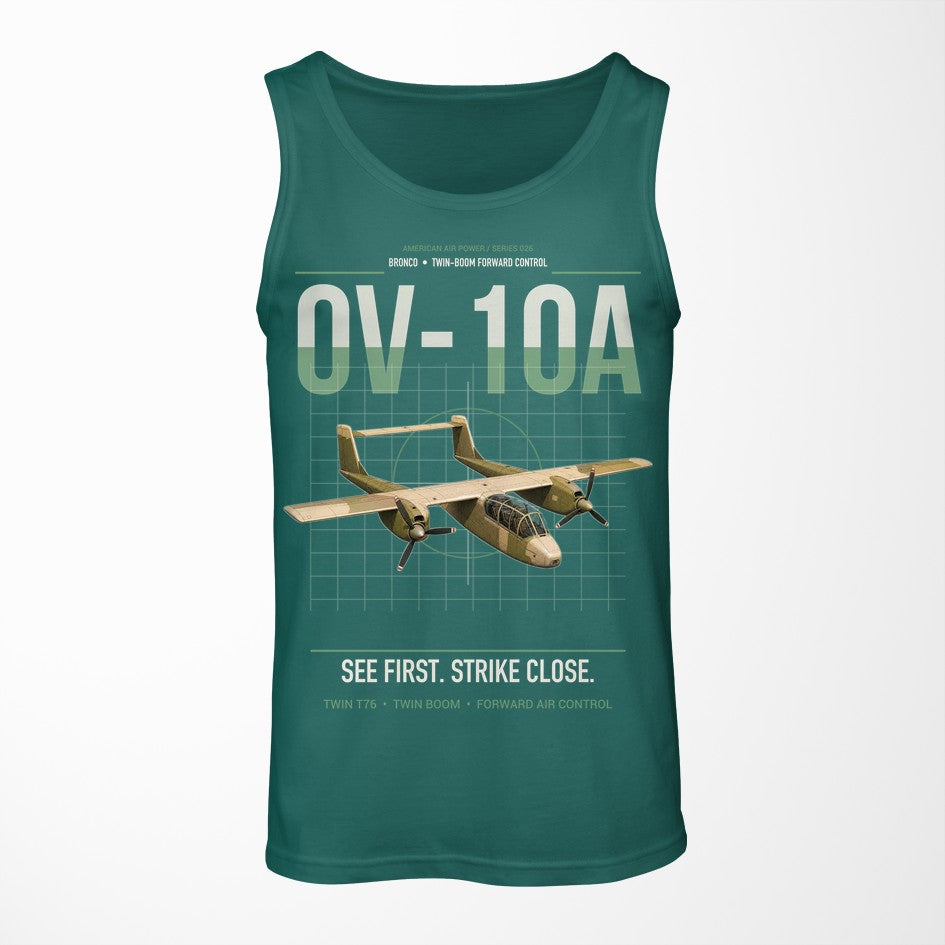 OV-10A Bronco design on green tank top