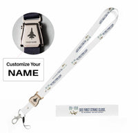 Thumbnail for OV-10A Bronco seat belt lanyard - white with name