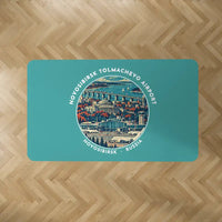 Thumbnail for Novosibirsk Tolmachevo Airport (OVB) Carpets - Carpet Rectangle - Badge - Turquoise