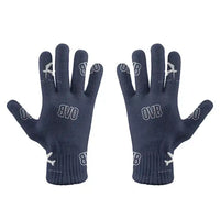 Thumbnail for Novosibirsk Tolmachevo Airport (OVB) Gloves - Gloves - Full - Pattern - Navy Blue