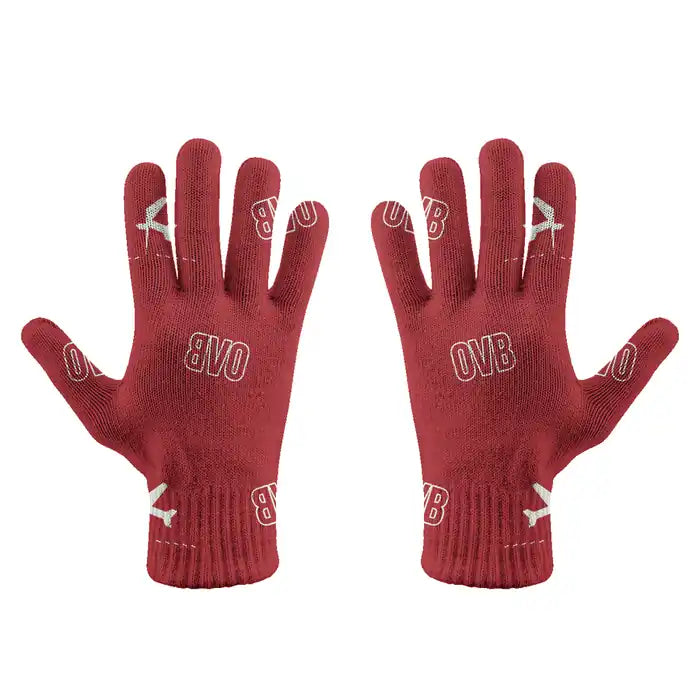 Novosibirsk Tolmachevo Airport (OVB) Gloves - Gloves - Full - Pattern - Red