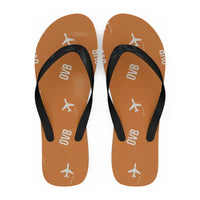Thumbnail for Novosibirsk Tolmachevo Airport (OVB) Slippers & Flip Flops - Slippers - Flip Flops - Pattern - Orange