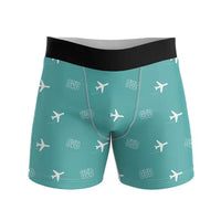 Thumbnail for Asturias Airport (OVD) Men Boxers - Pattern - Turquoise