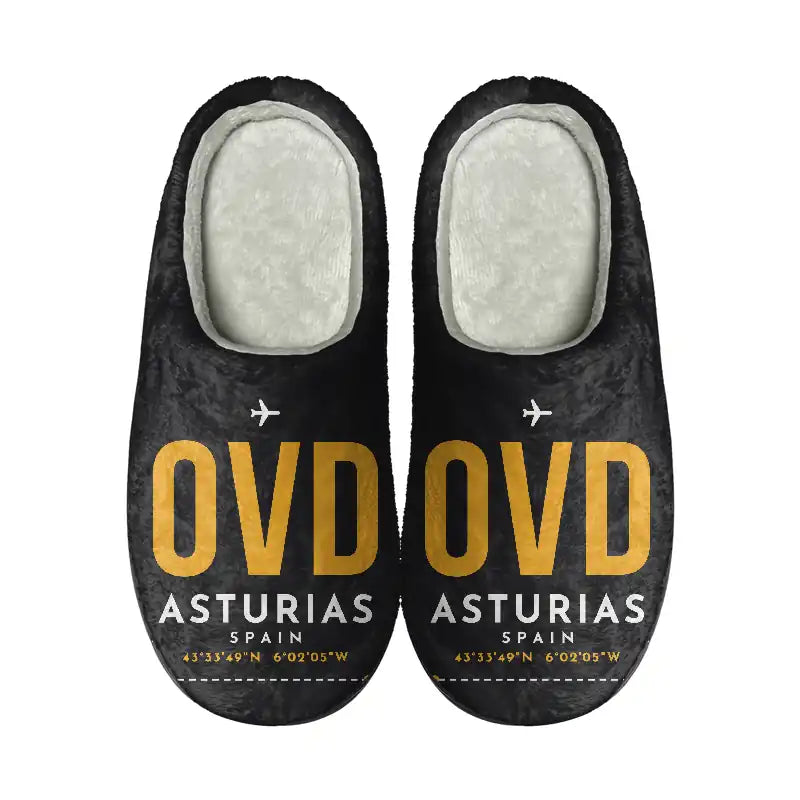 Asturias Airport (OVD) Slippers & Flip Flops - Slippers - Cotton - Code - Same - Black