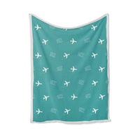 Thumbnail for Ouarzazate International Airport (OZZ) Bedding Sets & Blankets - Blanket - Pattern - Turquoise