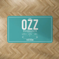 Thumbnail for Ouarzazate International Airport (OZZ) Carpets - Carpet Rectangle - ID Tag + Name - Turquoise