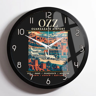 OZZ - Poster - Wall Clock Framed - Black