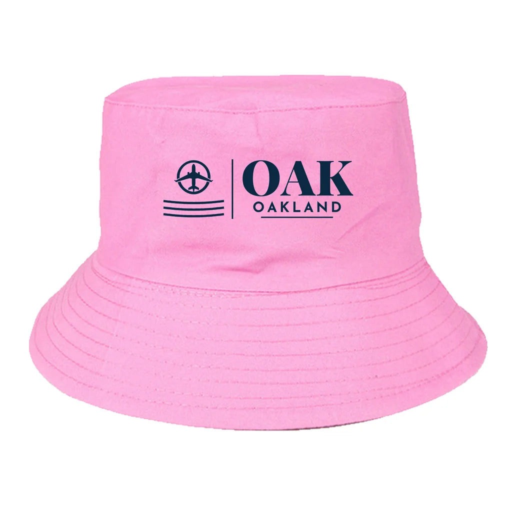 Oakland San Francisco Bay Airport (OAK) summer hat - light pink