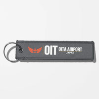 Thumbnail for Oita Airport (OIT) Aviator Key Chains - Gray
