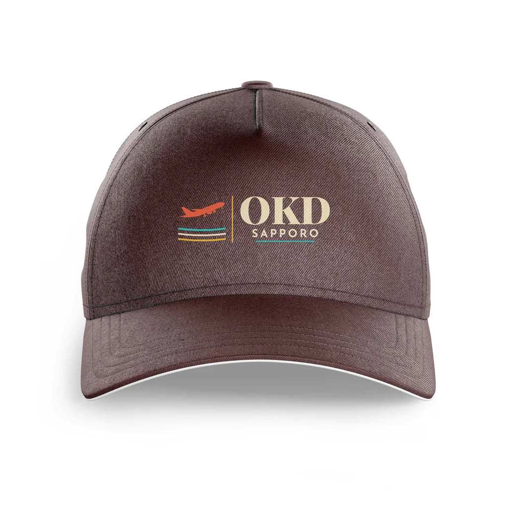 Okadama Airport (OKD) printed hat - brown