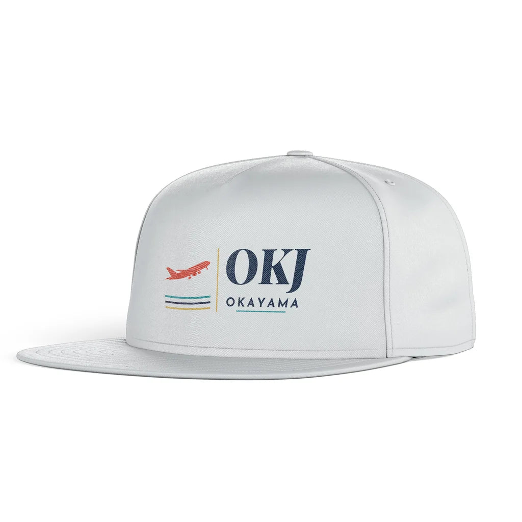 Okayama Momotaro Airport (OKJ) snapback - white