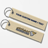 Thumbnail for Oman Air Crew & Staff Tag Key Chains - Beige - Personalized