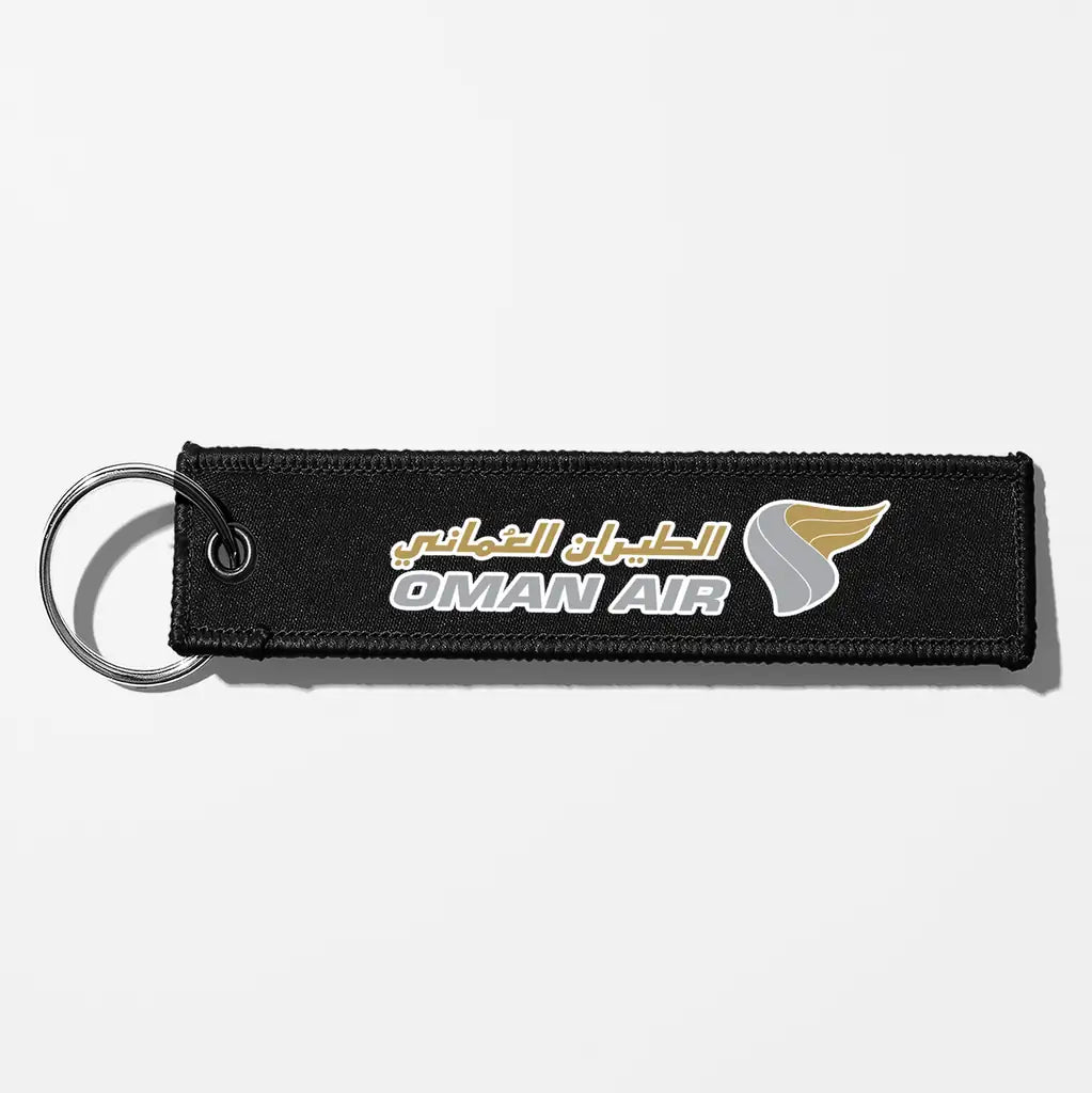 Oman Air Crew & Staff Tag Key Chains - Black