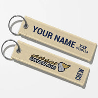 Thumbnail for Oman Air Crew & Staff Tag Key Chains - Beige - Crew + Name