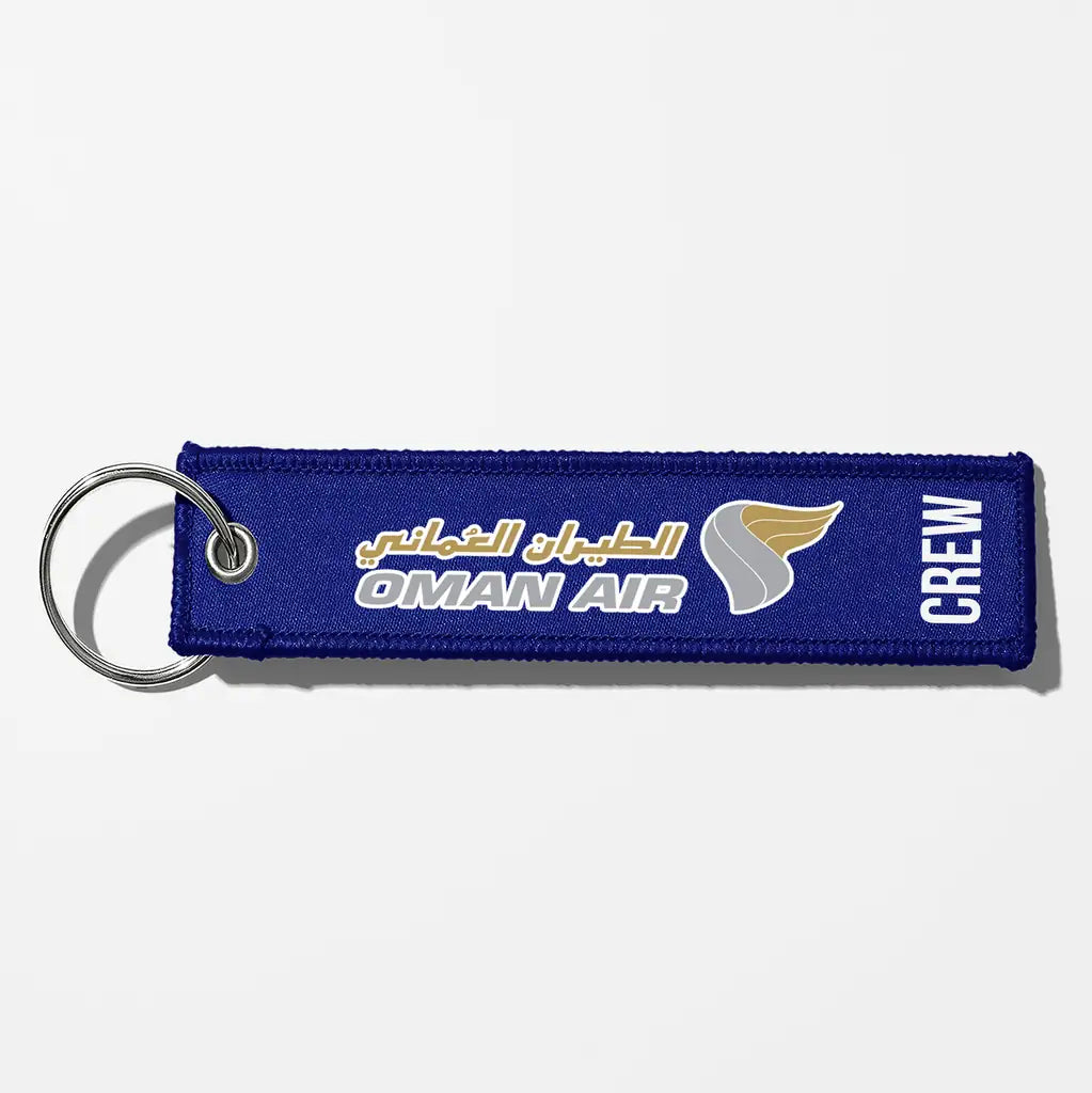 Oman Air Crew & Staff Tag Key Chains - Blue - Crew