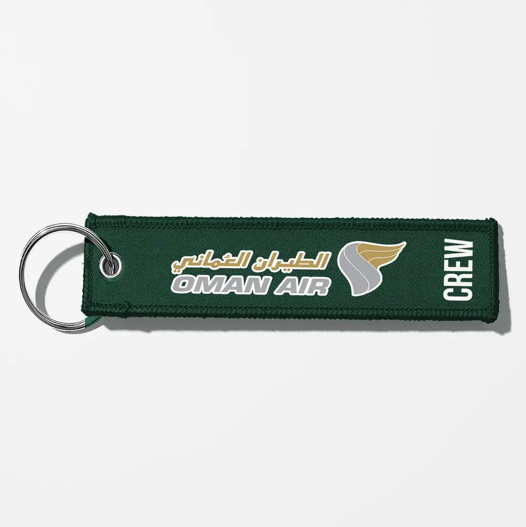 Oman Air Crew & Staff Tag Key Chains - Dark Green - Crew