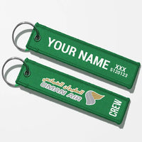 Thumbnail for Oman Air Crew & Staff Tag Key Chains - Green - Crew + Name