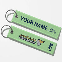 Thumbnail for Oman Air Crew & Staff Tag Key Chains - Light Green - Crew + Name