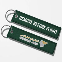 Thumbnail for Oman Air Crew & Staff Tag Key Chains - Dark Green - Remove Before Flight