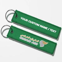 Thumbnail for Oman Air Crew & Staff Tag Key Chains - Green - Personalized
