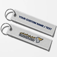 Thumbnail for Oman Air Crew & Staff Tag Key Chains - White - Personalized