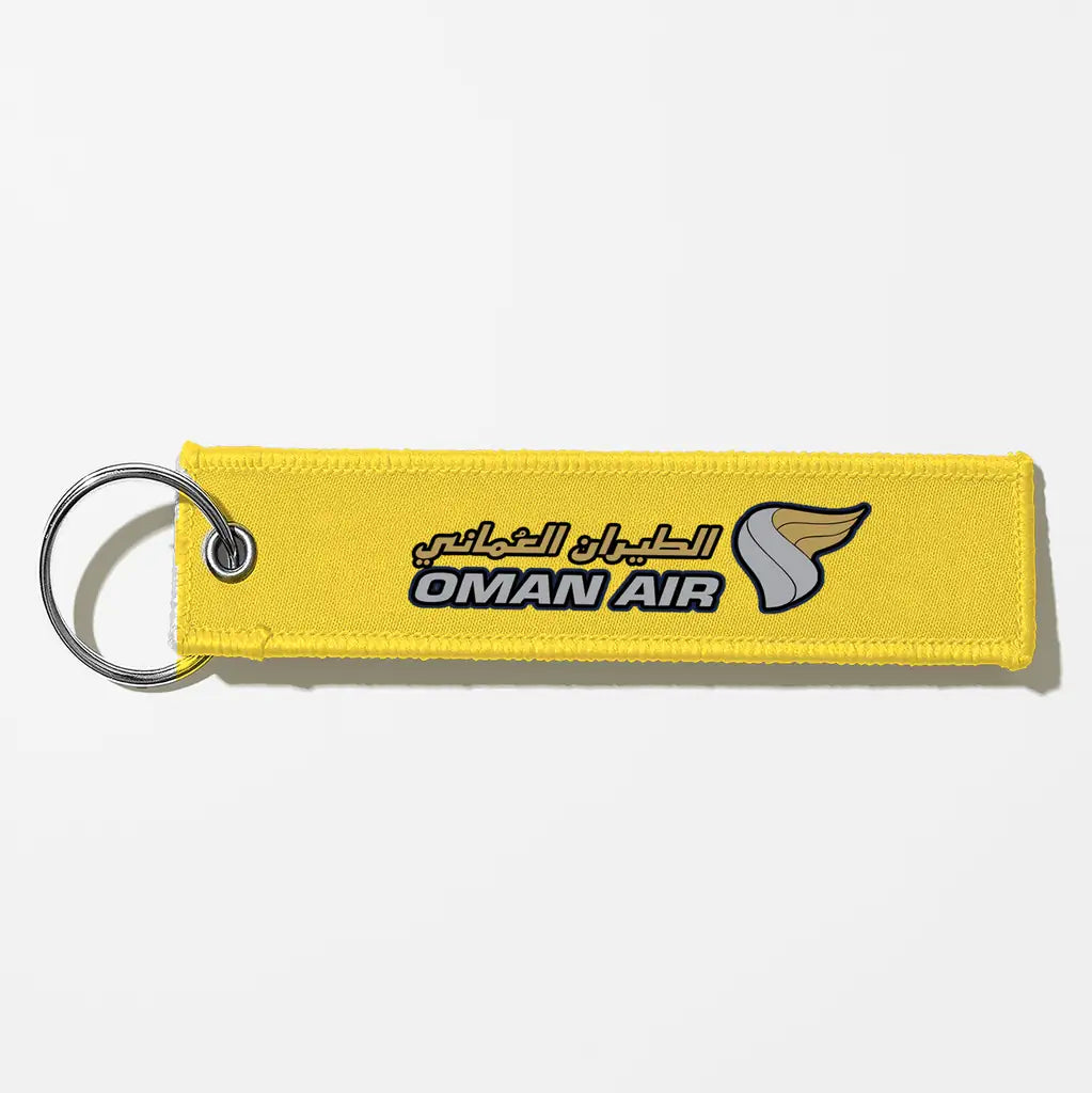 Oman Air Crew & Staff Tag Key Chains - Yellow