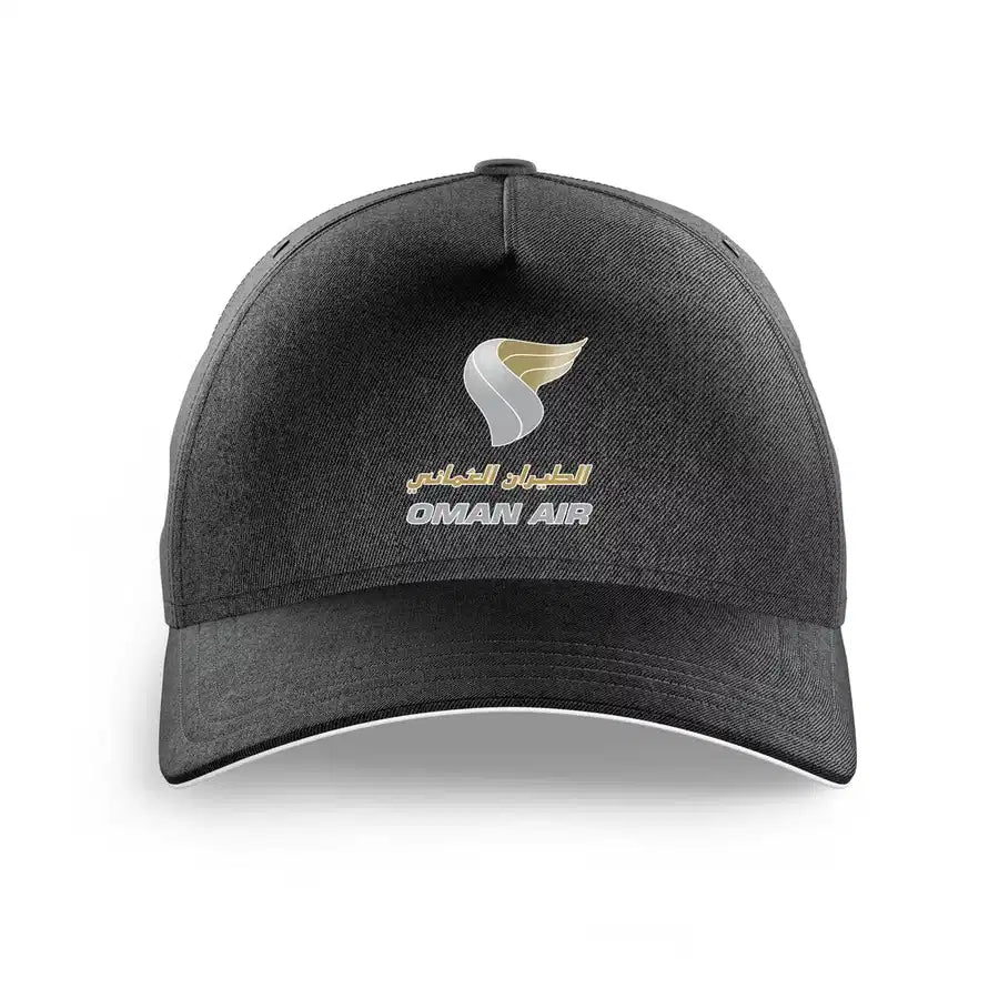 Oman Airlines printed hat - black