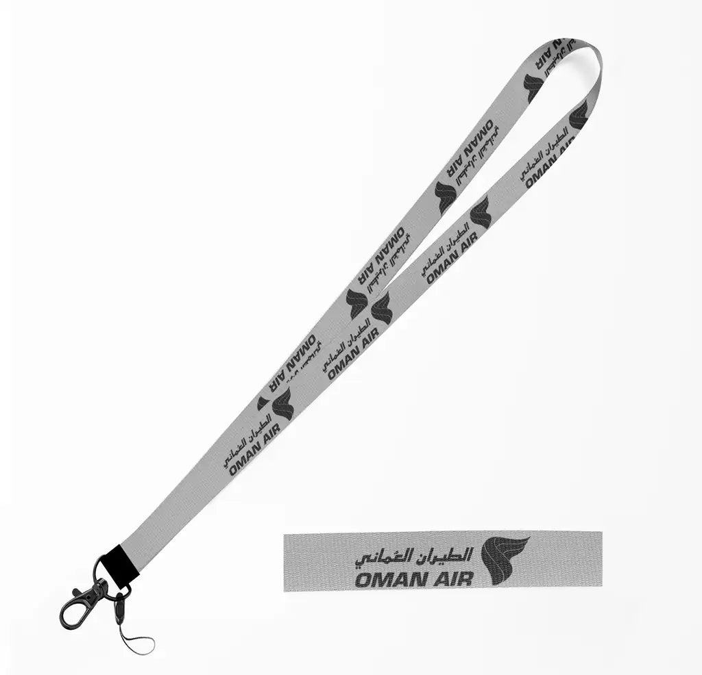 Oman Airlines lanyard - light gray