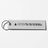 Thumbnail for One Mile of Runway Will Take you Anywhere Aviator Key Chains - White