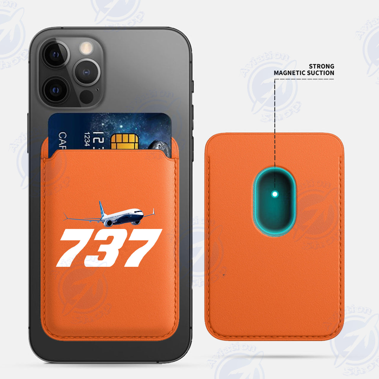Super Boeing 737-800 iPhone Cases Magnetic Card Wallet