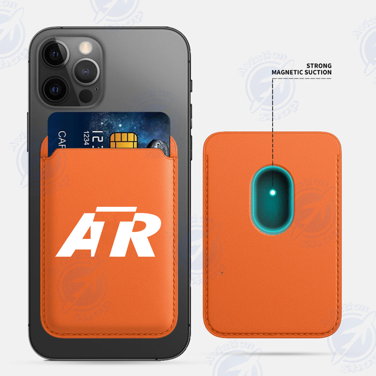 ATR & Text iPhone Cases Magnetic Card Wallet