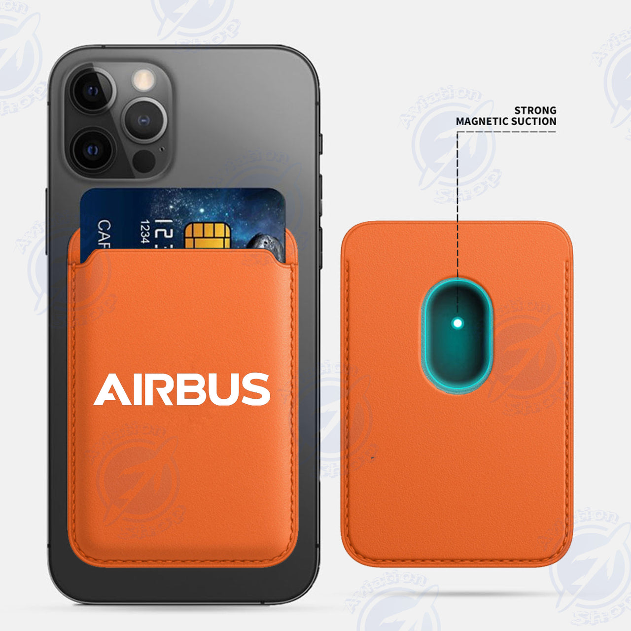 Airbus & Text iPhone Cases Magnetic Card Wallet