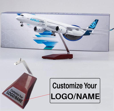 Side view of Original XWB Livery Airbus A350 Airplane Model (1/142 Scale) aviation LED model airplane in diecast metal with L.