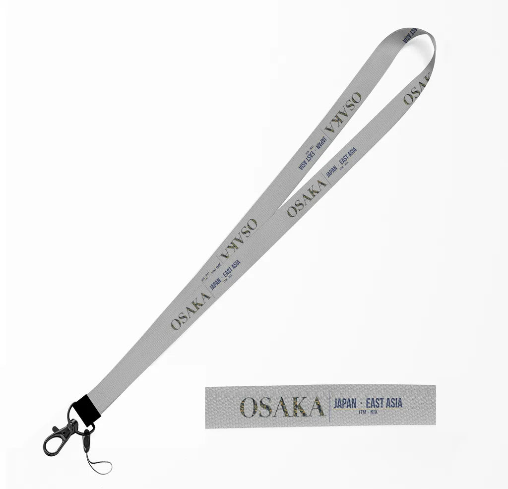 Osaka City Series lanyard - light gray