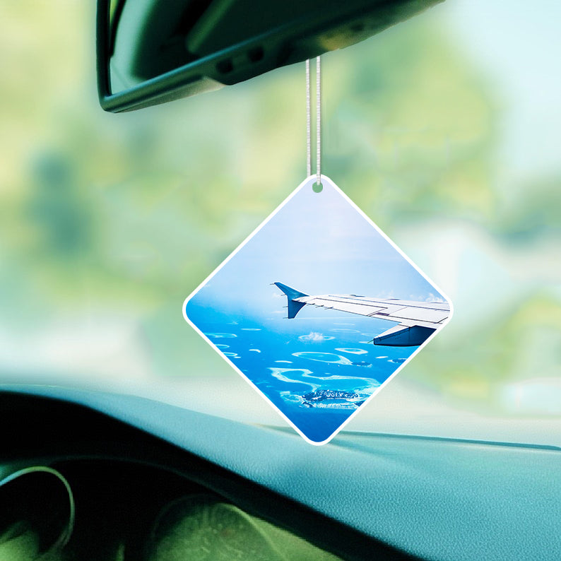 Outstanding View Through Airplane Wing Designed Car Air Fresheners